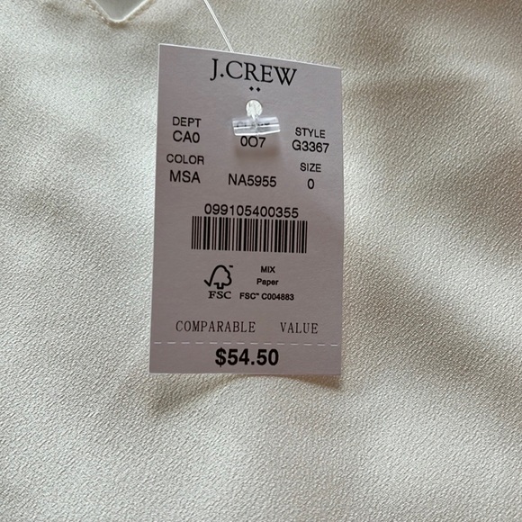 J Crew Factory cami. Ivory. Size 0. NWT. - Picture 4 of 5